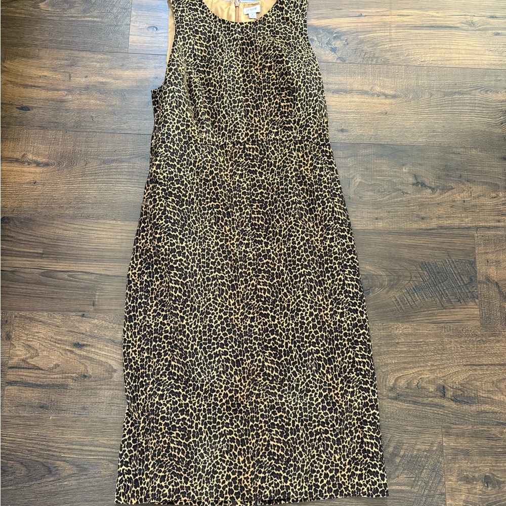 JCrew Factory Leopard Print Sleeveless Dress